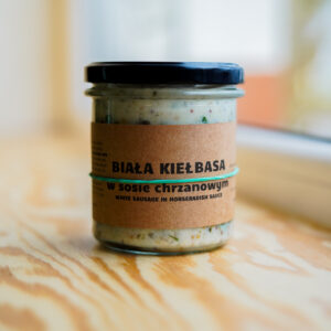 Biała kiełbasa w sosie chrzanowym (tylko na Wielkanoc)